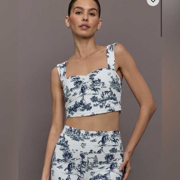 Arbonne Tops - Carbon38 Toile Longline Sports Bra-Navy